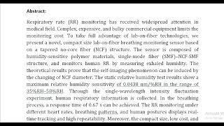 Lab on Fiber Humidity Sensor for Real Time Respiratory Rate Monitoring [upl. by Lamiv724]