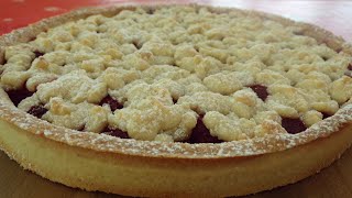 Recette de la Tarte crumble framboise et amande [upl. by Llertnor21]