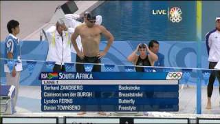 8th Gold 2008 Beijing Olympics Swimming Mens 4 x 100m Medley Relaymp4 [upl. by Hareema]