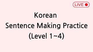 Korean Sentence Making Practice level 14 [upl. by Ojillib]