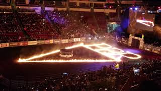 PBR burning logo at opening at Fresno savemart center 2019 [upl. by Algar216]