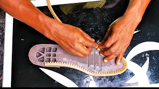 Crafting a Unique Shoe Sole Wide Front Slim Sides  Haysoles Bespoke Shoesquot shoemaking footwear [upl. by Graubert869]