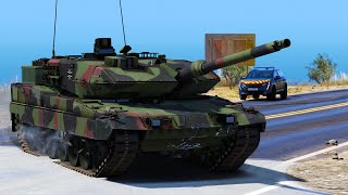 GTA 5 POLICE VS TANK QUI SERA LE MEILLEUR [upl. by Jenilee643]