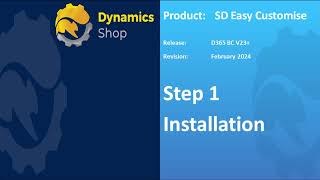 Step 1  Install SD Easy Customise for D365 Business Central [upl. by Broek]