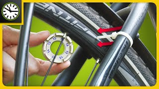 Achter am Fahrrad reparieren – Laufrad zentrieren ohne ProfiTools [upl. by Hairem]