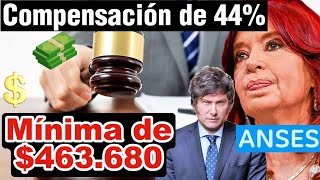 😮Jubilados COMPENSACIÓN de 44🔥 por un Nuevo Fallo Judicial cobrarían Mínima de 💲463680 en ANSES❗ [upl. by Maclaine]