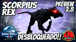 🚨PREVIEW 28🚨 ¡¡Desbloqueamos al SCORPIUS REX  Jurassic World Alive Fritopia GO [upl. by Lacey]