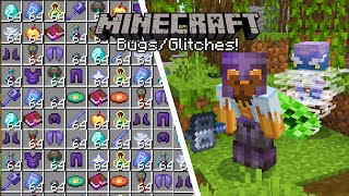 Bugs Glitches amp Updates In 121 Minecraft Op Dupe Glitches illegals  More [upl. by Anialed]