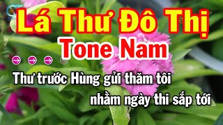 Karaoke Lá Thư Đô Thị Tone Nam  Dm  Nhạc Sống Tuấn Cò [upl. by Sandi]