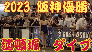 阪神優勝 2023 戎橋 なんば 道頓堀 心斎橋 道頓堀ニキ ダイブ 飛び込み 【 4K 】 [upl. by Lucia]