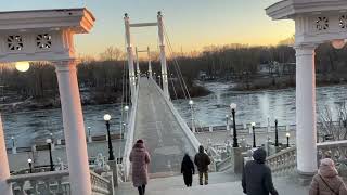 Asia to Europe Bridge in Orenburg Russia over the Ural River [upl. by Sotnas64]