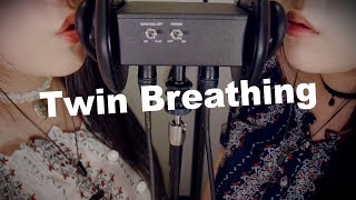 ASMR Twin Breathing amp Ear Blowing with Inhaling 😂 [upl. by Blankenship414]