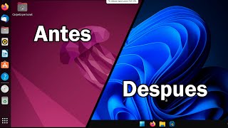 Convierto Ubuntu en Windows 11 ðŸ˜²INCREIBLEðŸ˜² [upl. by Gans]