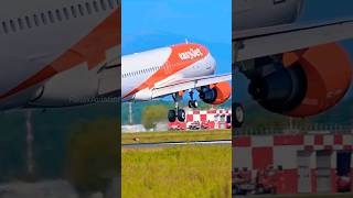 Easyjet landing closeup view at Milan Malpensa planespotting shortvideo viralvideo aviation [upl. by Yhcir]