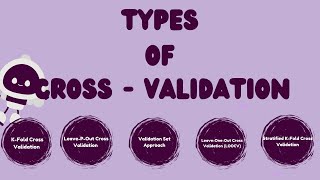 Types of CrossValidation in Machine LearningKFoldStratified KFold LOOCVLPOCV crossvalidation [upl. by Nadean175]