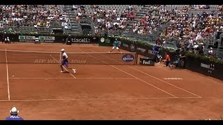 COURT VIEW Nishikori  Vesely HOT SHOT ATP MASTERS 1000 ROME 2015 [upl. by Cort]