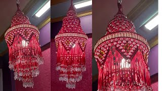 Macrame Jhumbar  DIY Macrame Jhumar Tutorial  How to make macrame kandil for Diwali  DIY Lantern [upl. by Nnylyma]