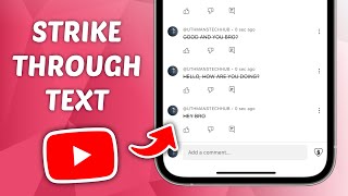 How to Make Strikethrough Text in YouTube [upl. by Anippesuig]