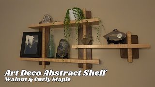 Art Deco Abstract Shelf  Walnut amp Curly Maple [upl. by Cates897]