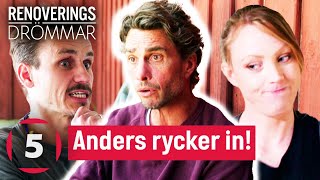 Anders rycker in när renoveringsstressen tär på Jennie och Rasmus  Renoveringsdrömmar  Kanal 5 [upl. by Edythe]