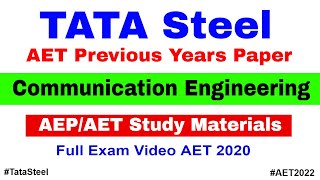 Tata Steel AET Previous Years  TATA STEEL AET Electronics Question Paper  Tata Steel AEP 2022 [upl. by Nayb]