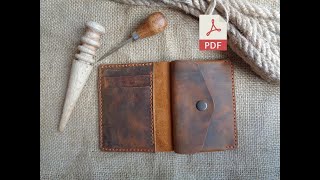 Making a Leather Vertical Wallet [upl. by Bergen667]