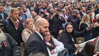 Nick tenconti meeting patriots at unite for freedom rally london ukip [upl. by Enitsenrae958]