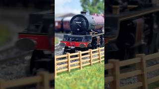 Princess LMS Steam Train Passing on the Railway train modeltrains modelrailway [upl. by Larkins]