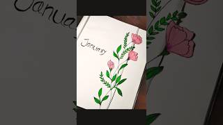 🌷Easy flower notebook painting 🌷viralvideo painting drawing art shorts [upl. by Abell]