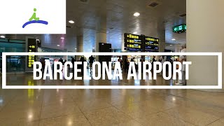 Barcelona Airport walk through From Terminal 2A to the Terminal 1 [upl. by Nakashima661]