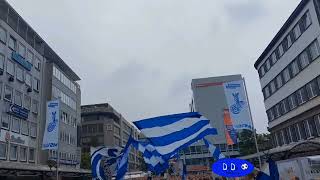 Fanmarsch der MSV Duisburg Fans vor dem ersten Heimspiel 202425 [upl. by Annalla]