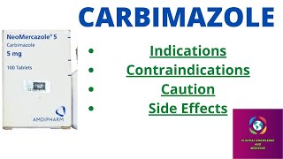 Tab Carbimazole 51015mg  Indications Contraindications Cautions and Side Effects [upl. by Brenner128]