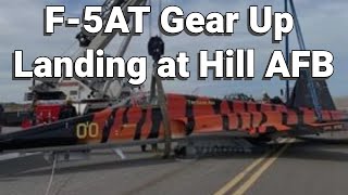 F5 Gear Up Emergency Landing at Hill AFB [upl. by Bussy]