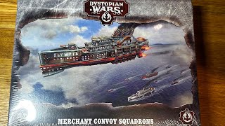 Dystopian Wars Unboxing video for the Merchant Convoy Squadron boxset [upl. by Randee]