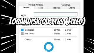 How to Fix Local Disk C 0 bytes di Windows [upl. by Ossie]