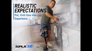 iWALK30 User Pat Gives Honest Review of First Time Using the iWALK Crutch [upl. by Lleze]