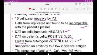 Advanced Immunohematology 4 quotCase 2quot [upl. by Aznaed301]