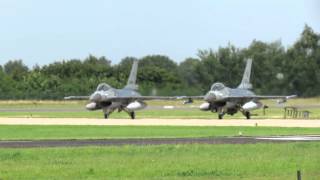 Volkel Airbase 4x F16 KLu J643 J638 J063J866 Departure [upl. by Annailuj302]