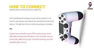 MOVONE Wireless Controller Dual Vibration Game Joystick for PS4 User Manual [upl. by Adnilak493]