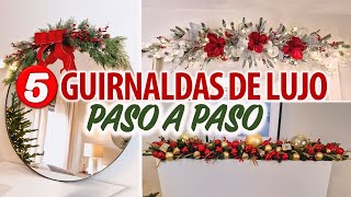 5 IDEAS DE GUIRNALDAS NAVIDEÑAS ELEGANTES 2024 DIY [upl. by Na827]