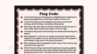 The US Flag Code The Rules of US Flag Display [upl. by Ateekal]