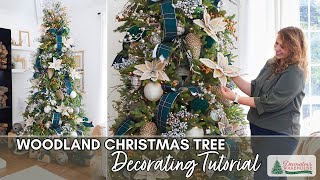 Woodland Christmas Tree Decorating Tutorial  Neutral Christmas Decor [upl. by Ryann]