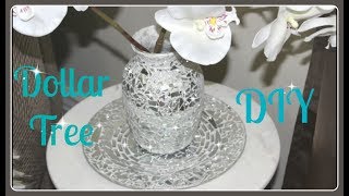 💍Dollar Tree Vase amp Plate DIY 2017💎 [upl. by Yatnwahs]