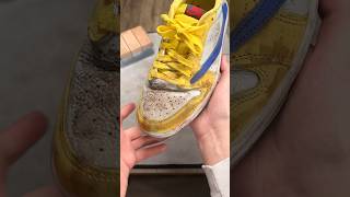 The BEST Way To Clean Air Jordan 1 Travis Scott Canary [upl. by Jolie]