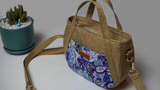 DIY38 How to Make a Crossbody Bag Tutorial Sewing Bag Free PDF Pattern [upl. by Mansur]