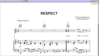 Respect by Aretha Franklin  Piano Sheet Music Teaser [upl. by Kielty339]