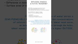 DIFFUSION OSMOSIS amp ACTIVE TRANSPORT  Biology Science Revision gcse exams aqa ocr edexcel [upl. by Florine]