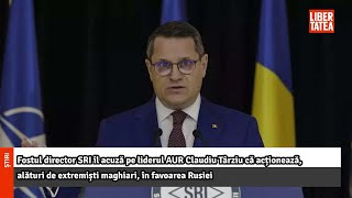 Fostul director SRI îl acuză pe liderul AUR Claudiu Târziu că acționează alături deLibertatea [upl. by Nasas]