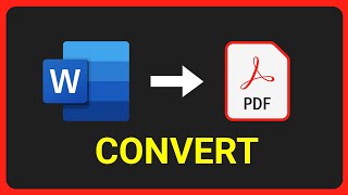 How To Convert MS Word to PDF in Laptop Easy Way [upl. by Dnomra997]