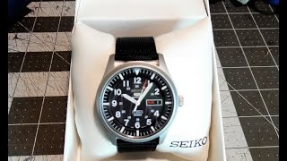 Unboxing My New SNZG15 Seiko 5 Sport Automatic Watch Christmas Present [upl. by Enitnemelc]